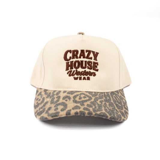 Crazy House Natural and Cheetah Print Snapback 