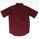 Panhandle Men's Short Sleeve Burgundy Geo Printed Button Down Shirt RMB3S09541