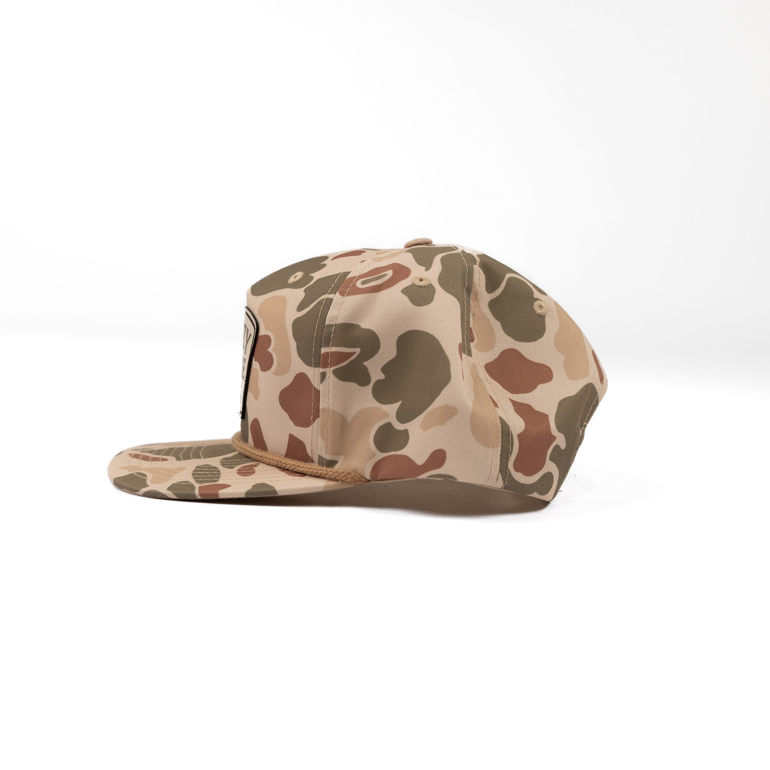 Crazy House Camo Cap with Leather Bolt Patch