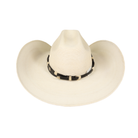 Black, Silver and White Hat Band with Texas Conchos 
