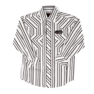 Rock and Roll Boy's Long Sleeve Gray Striped Snap Shirt BBN2S09423