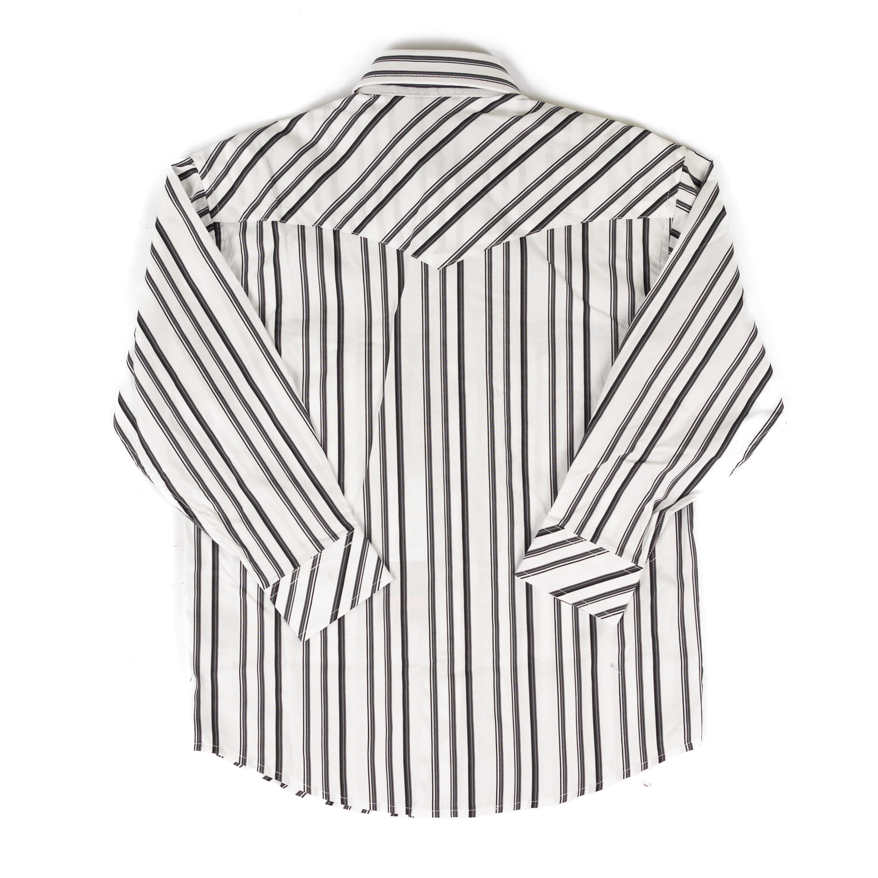 Rock and Roll Boy's Long Sleeve Gray Striped Snap Shirt BBN2S09423