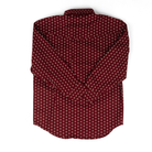 Boy's Panhandle Long Sleeve Burgundy Geo Printed Snap Shirt RBN2S09541