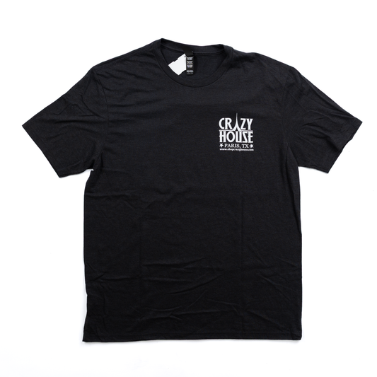 Crazy House Gray American Flag T-shirt
