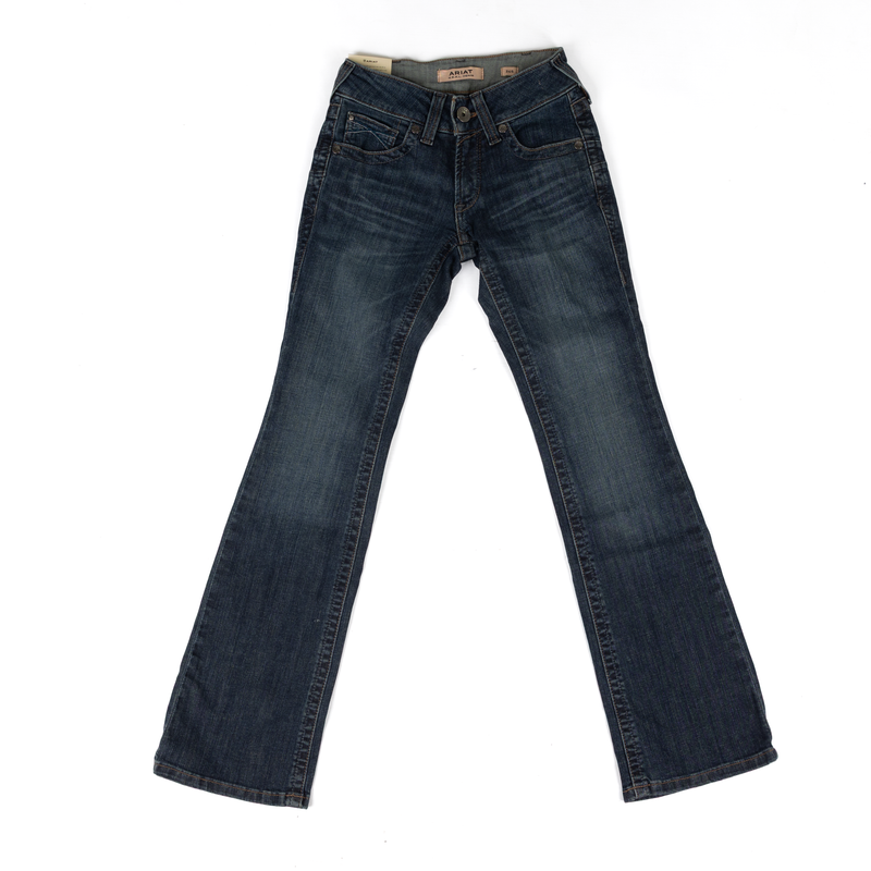 Ariat Women's Dark Wash Mid Rise Luisa Boot Cut Jeans 10078928