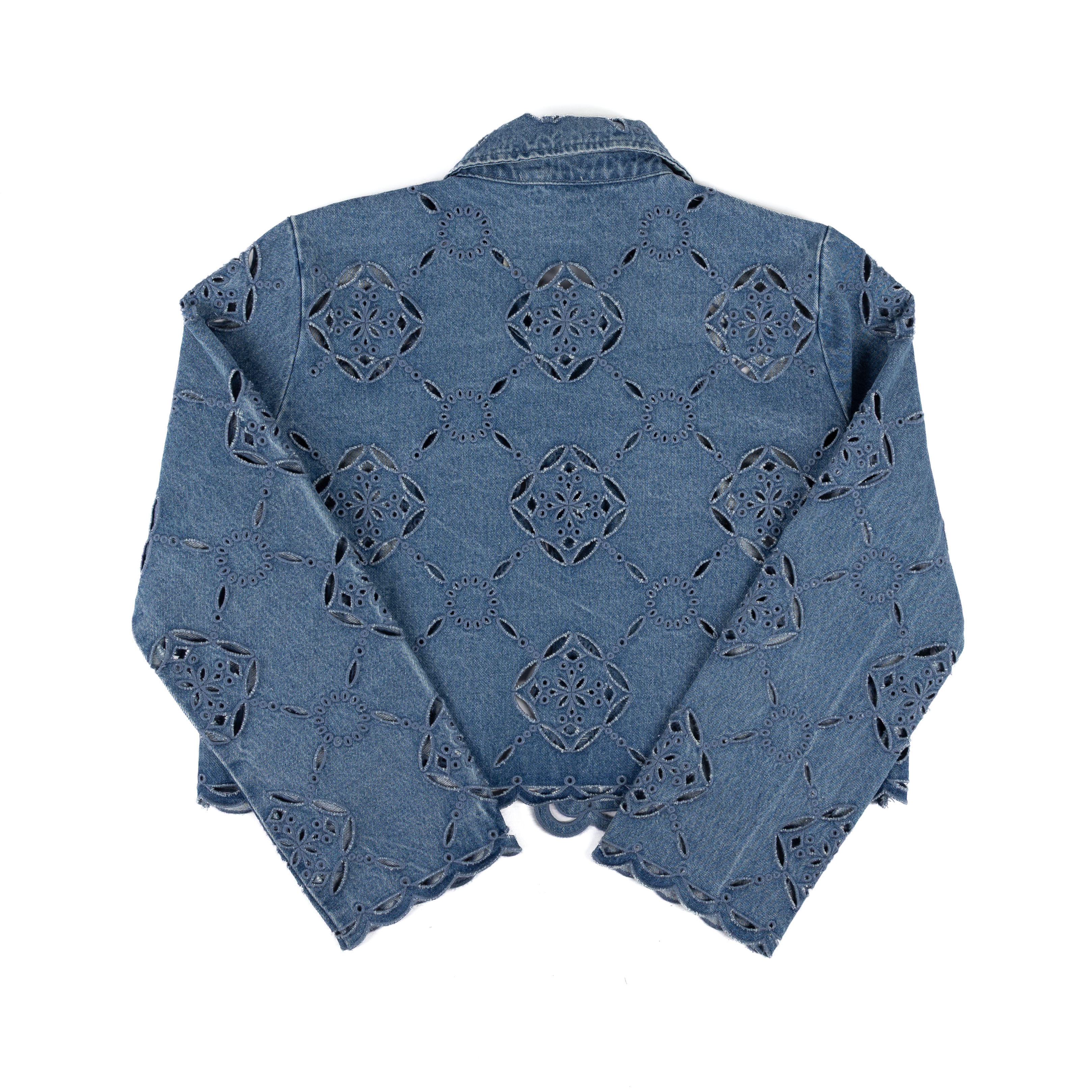 Women's Denim Eyelet Button up Jacket 61421