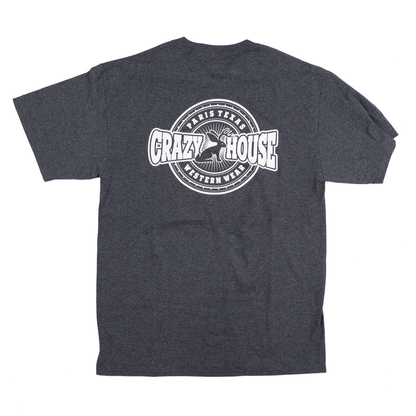 Crazy House Heather Gray Circle Jackalope T-shirt