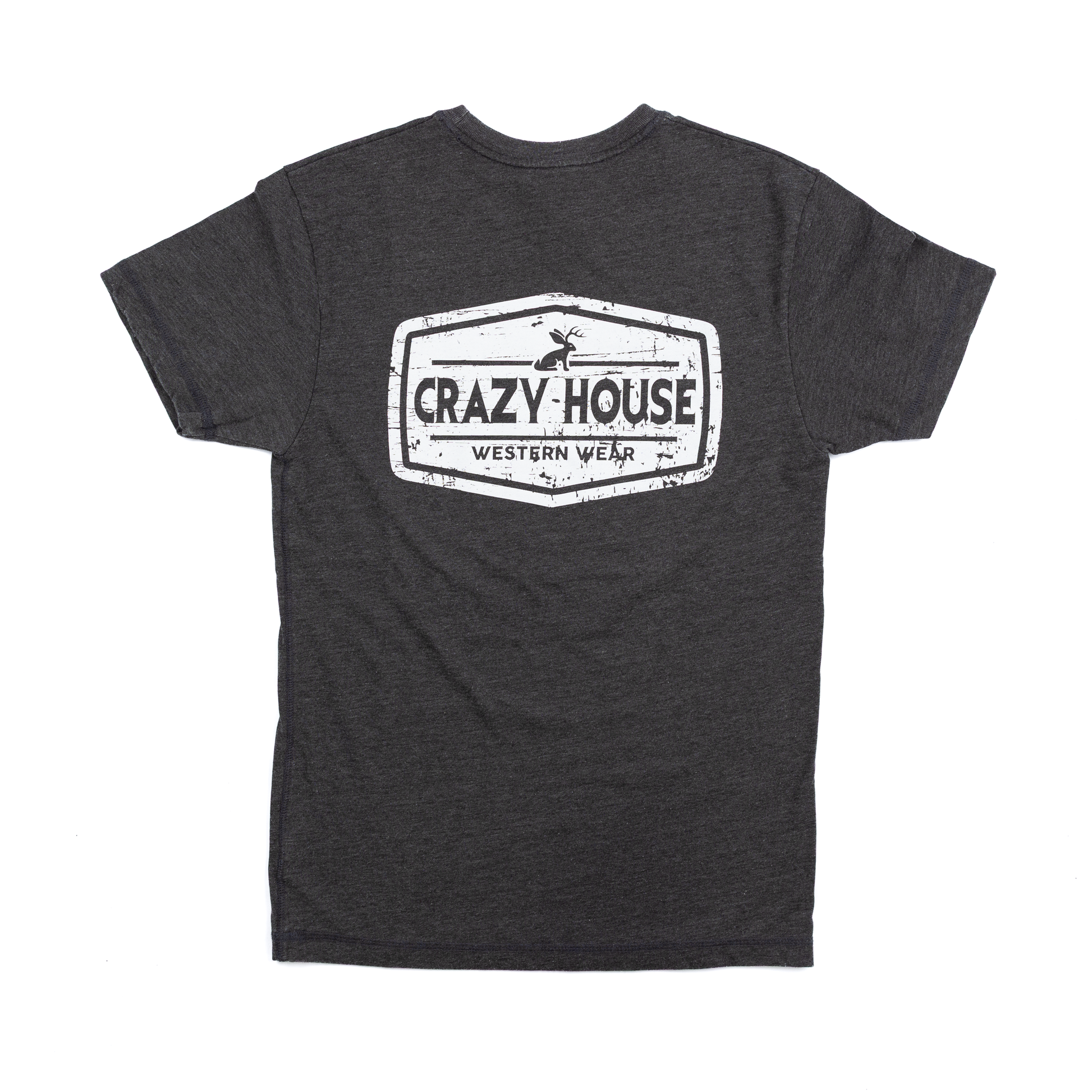 Crazy House Grey and White Jackalope T-shirt