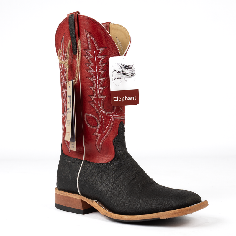 Anderson Bean Men's Black Hungry Elephant Square Toe Boots