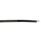 Black Hat Band with Silver Buckle and Diamonds 