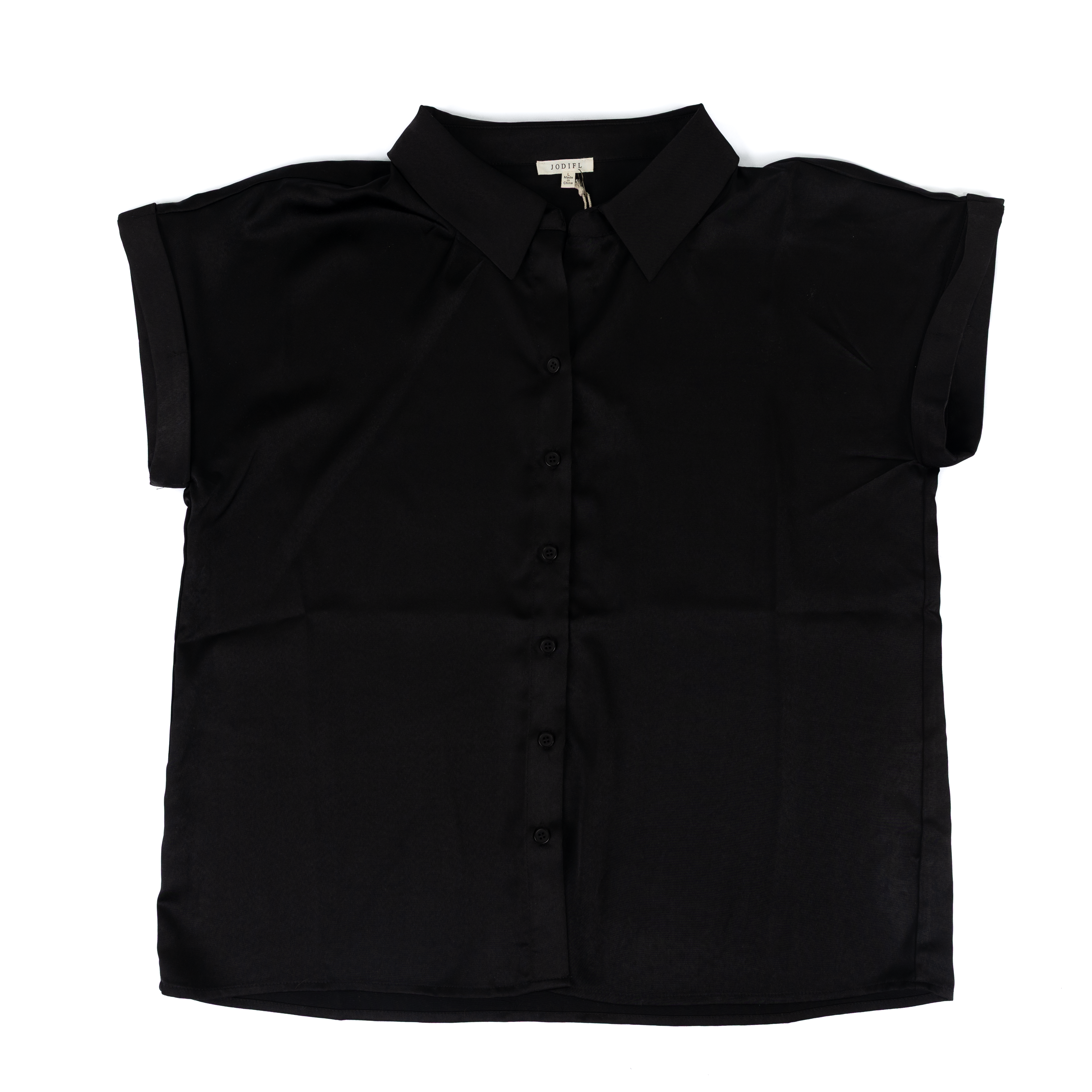 Women's Jodifl Short Sleeve Polyester Button Down Blouse B50971