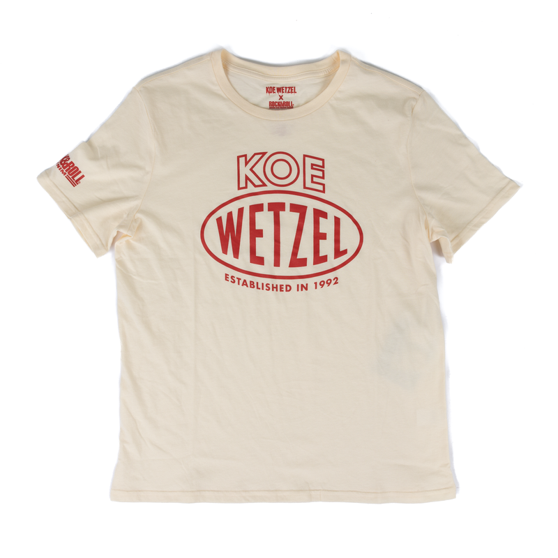 Women's Rock and Roll Short Sleeve Koe Wetzel T-shirt BU21T08751