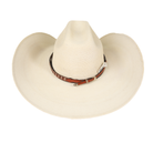 Brown Leather Taper Laced Tooled Hat Band 