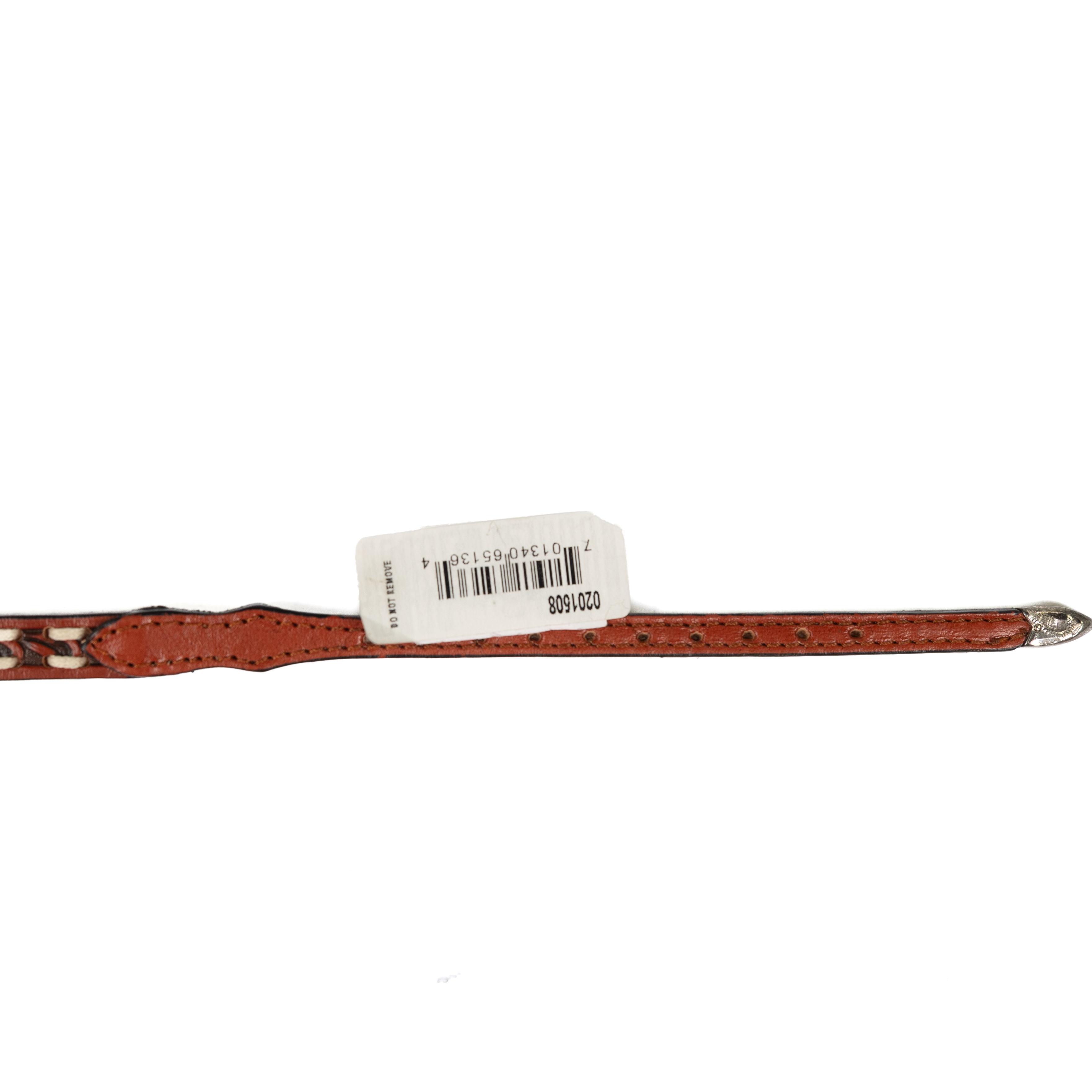 Brown Leather Taper Laced Tooled Hat Band 