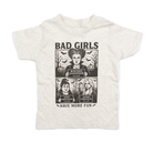 Girl's Beige "Bad Girls" Short Sleeve T-shirt 