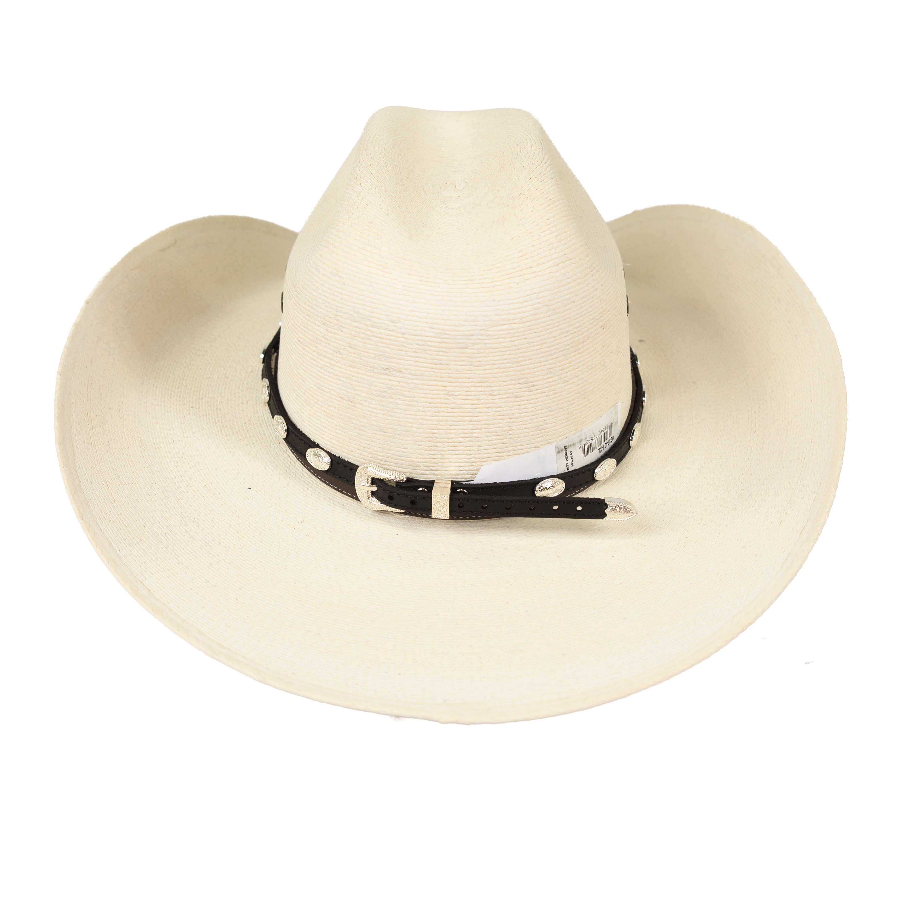 Black Hat Band with Silver Conchos