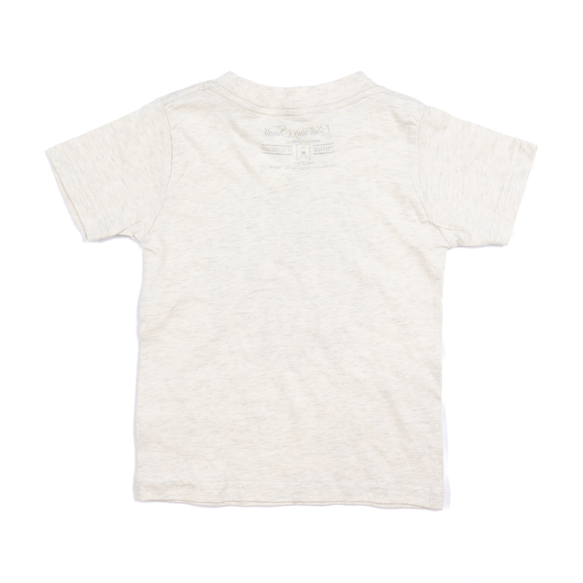 Girl's Beige Dot Pumpkin Bow Short Sleeve T-shirt