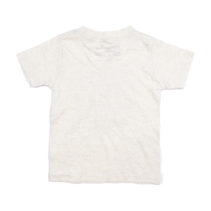 Girl's Beige Dot Pumpkin Bow Short Sleeve T-shirt