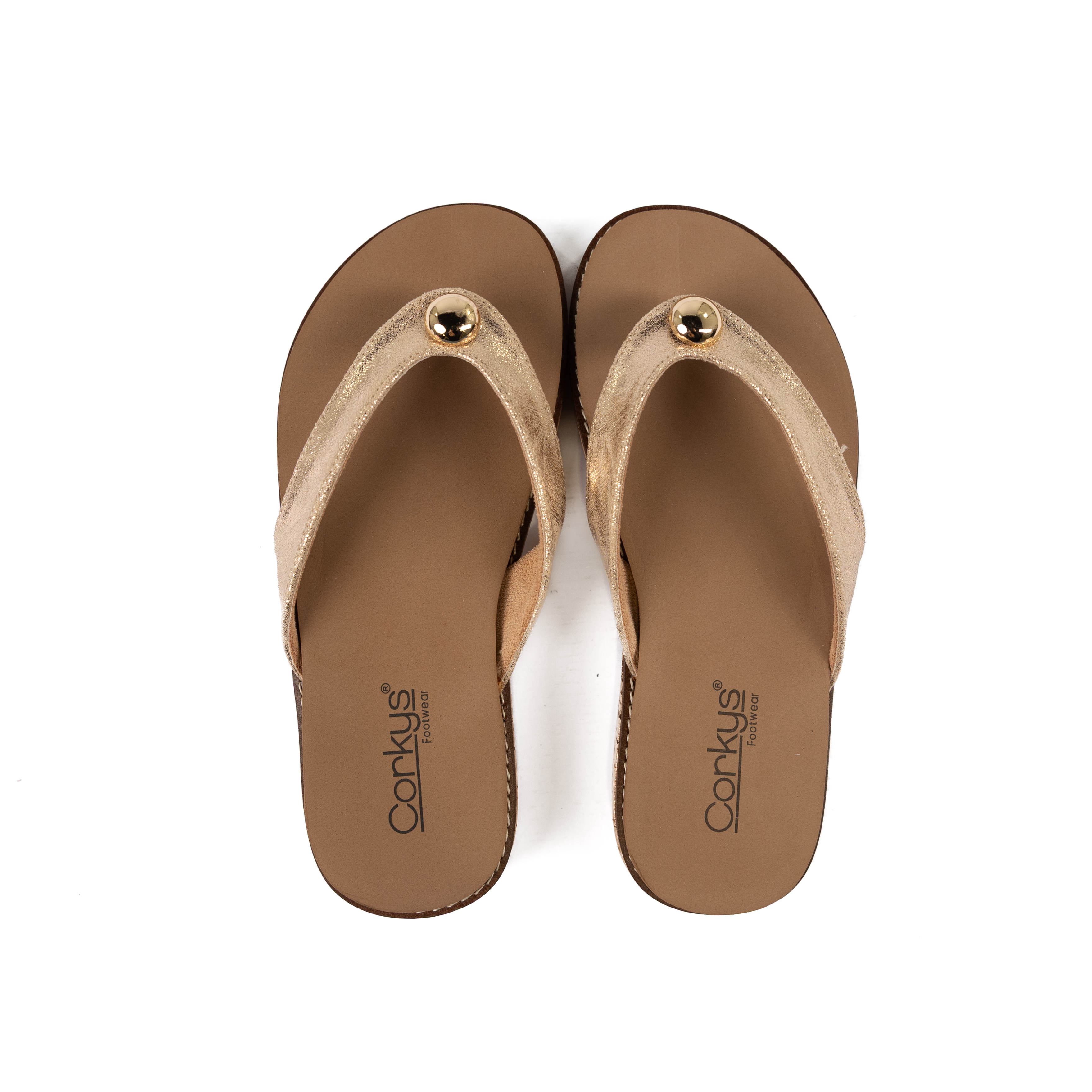 Women's Corkys Gold Off the Deep End Flip Flops 41-0737-GOLD