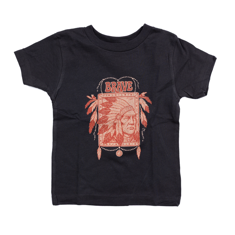 Girl's Grey Brave Chief Gray Short Sleeve T-shirt