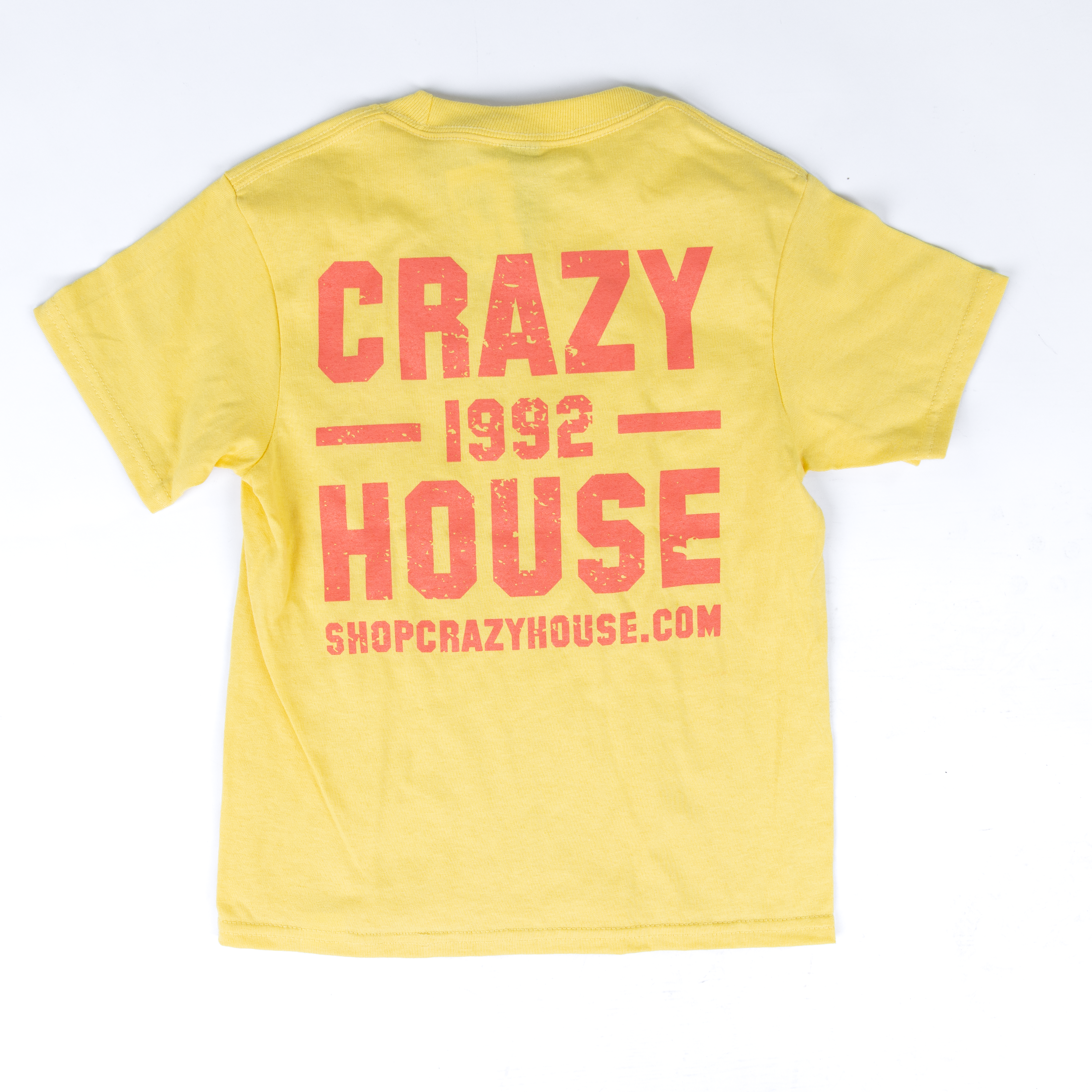 Youth Crazy House Short Sleeve Yellow and Watermelon 1 on 1 T-shirt 