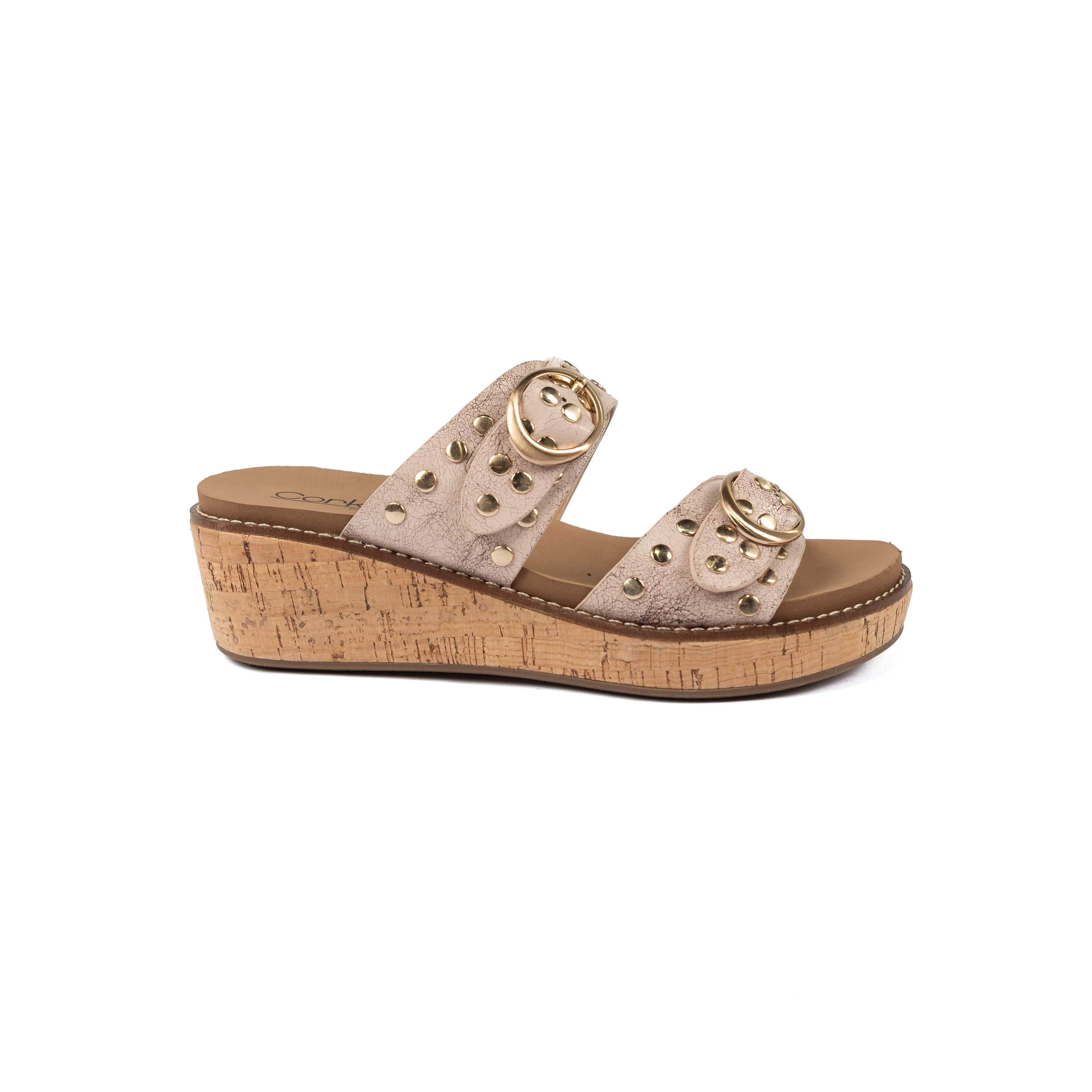 Women's Corkys Cream Crackle Told You So Wedge Sandals 41-0815-CCRK