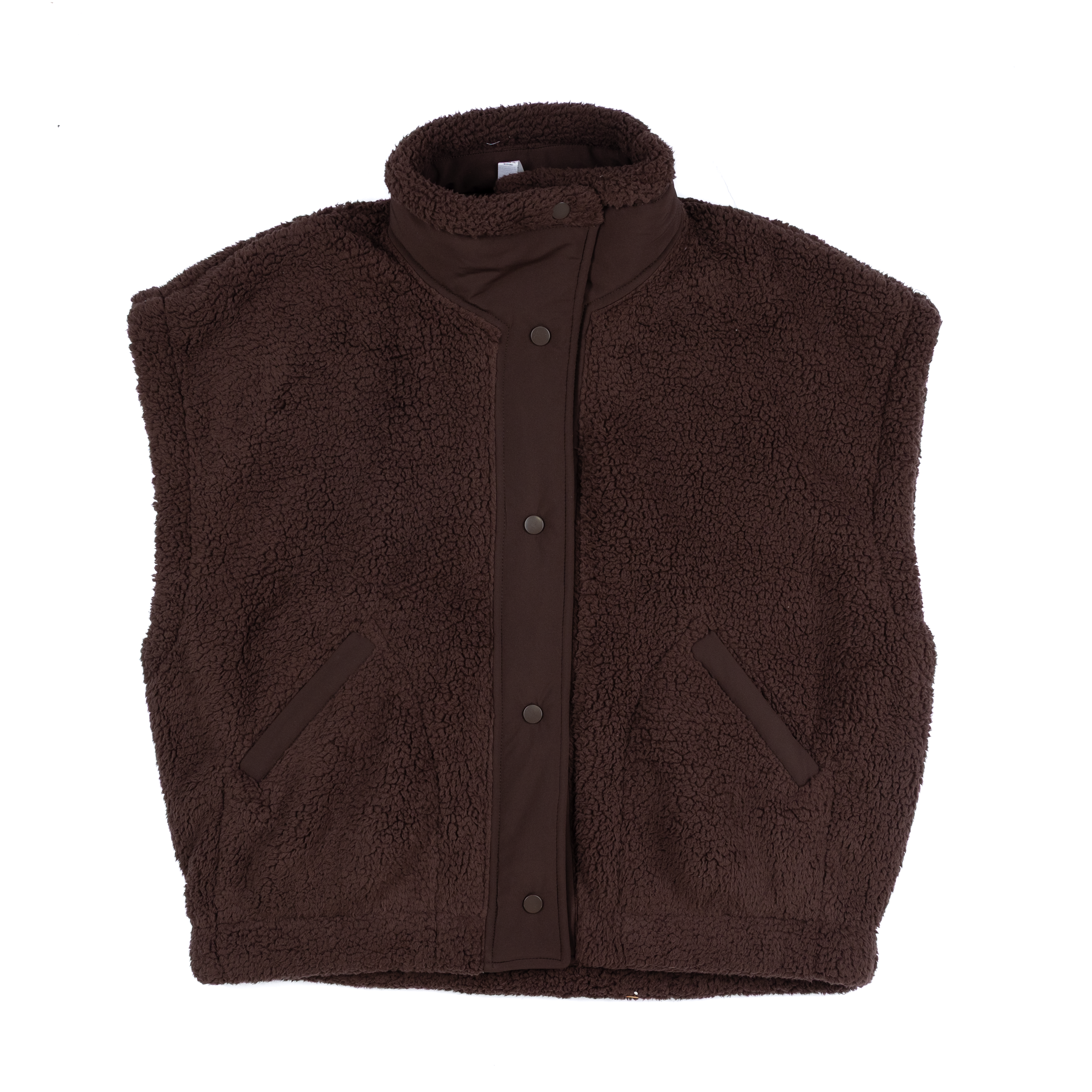 Women's Raemode Brown Oversized Sherpa Vest