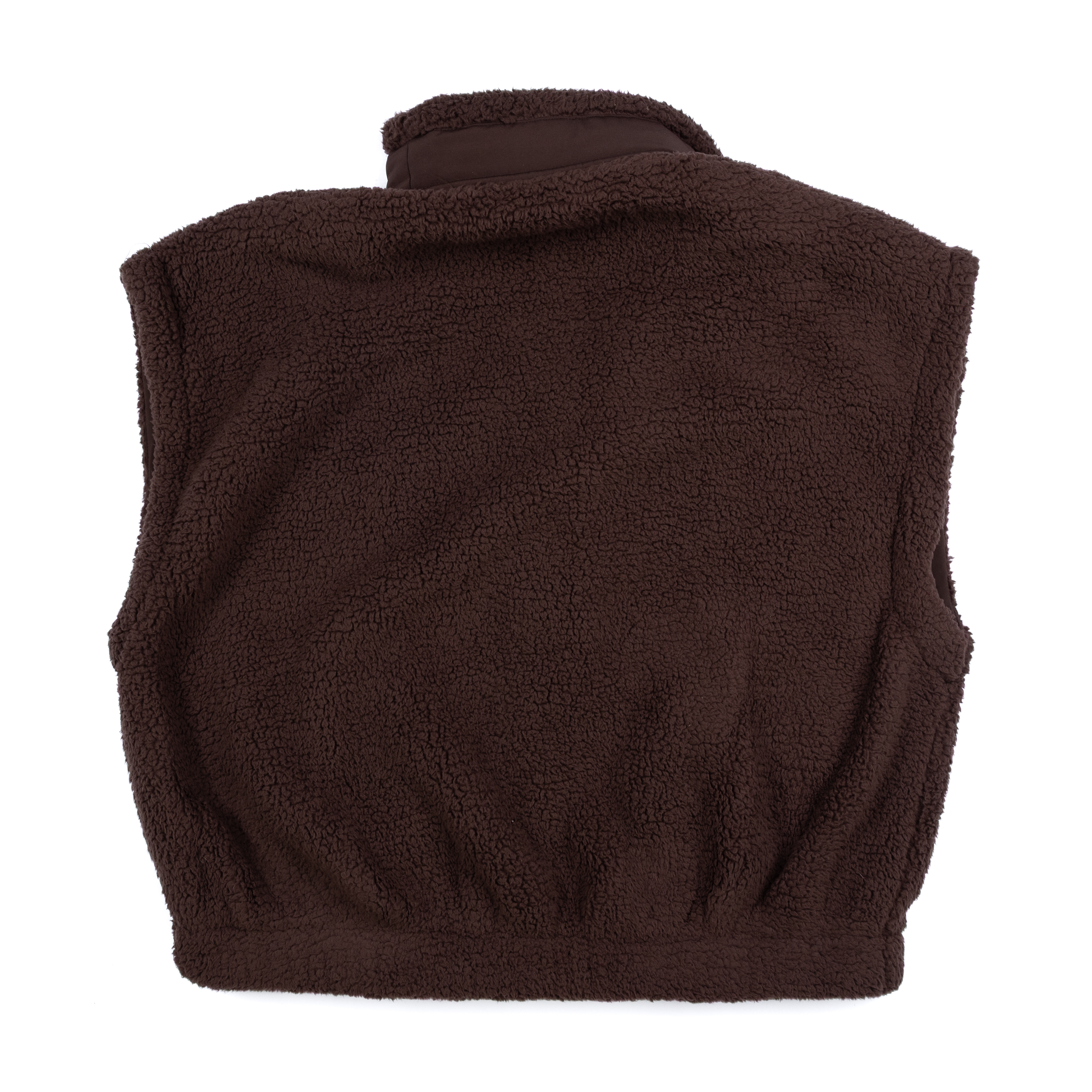 Women's Raemode Brown Oversized Sherpa Vest