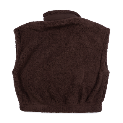 Women's Raemode Brown Oversized Sherpa Vest