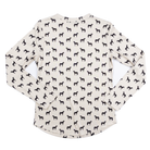 Women's Rodeo Hippie Long Sleeve Beige Shirt with Horses Printed