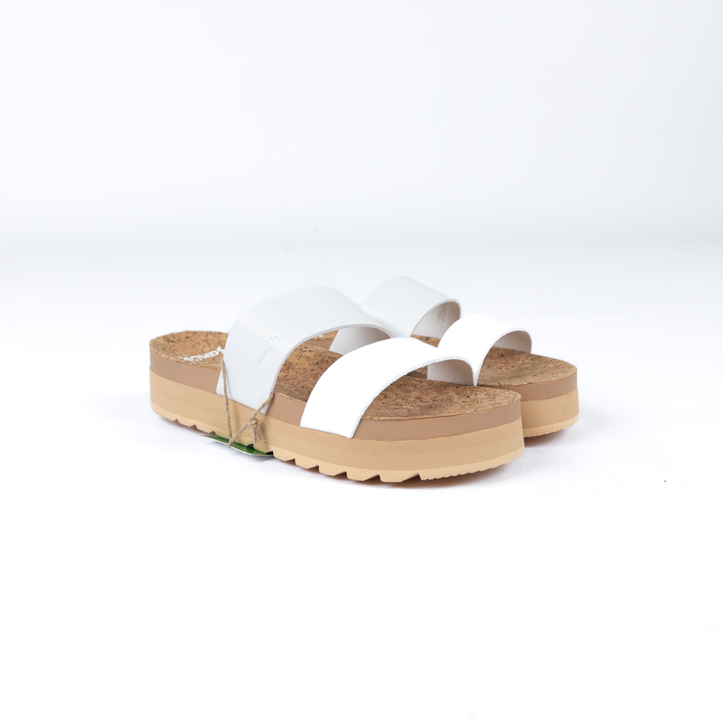 Women's Sanuk White Alt-itude Platform Slip On Sandals 1234571-WHT