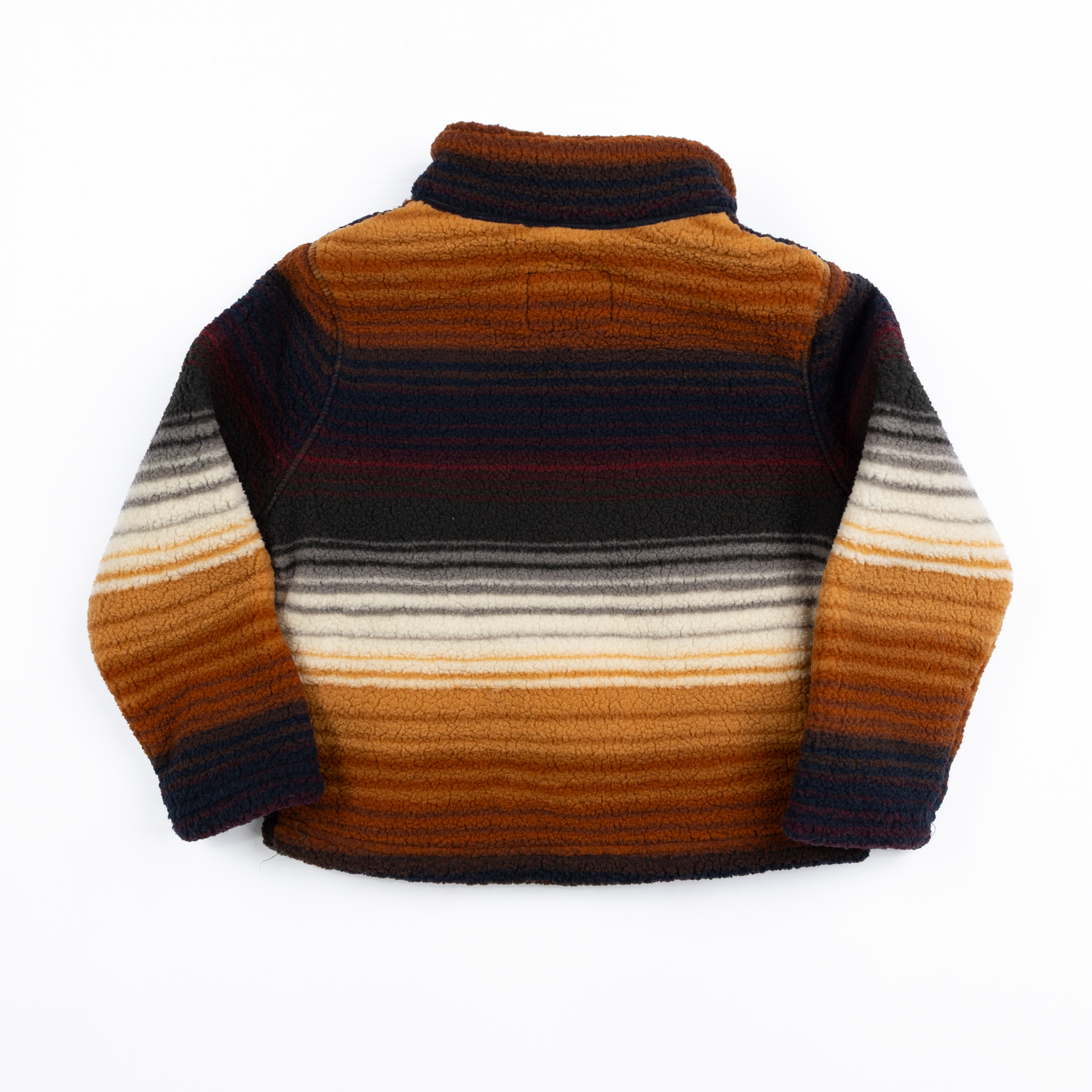 Boy's Wrangler Brown Multi Stripe Fleece Pullover 