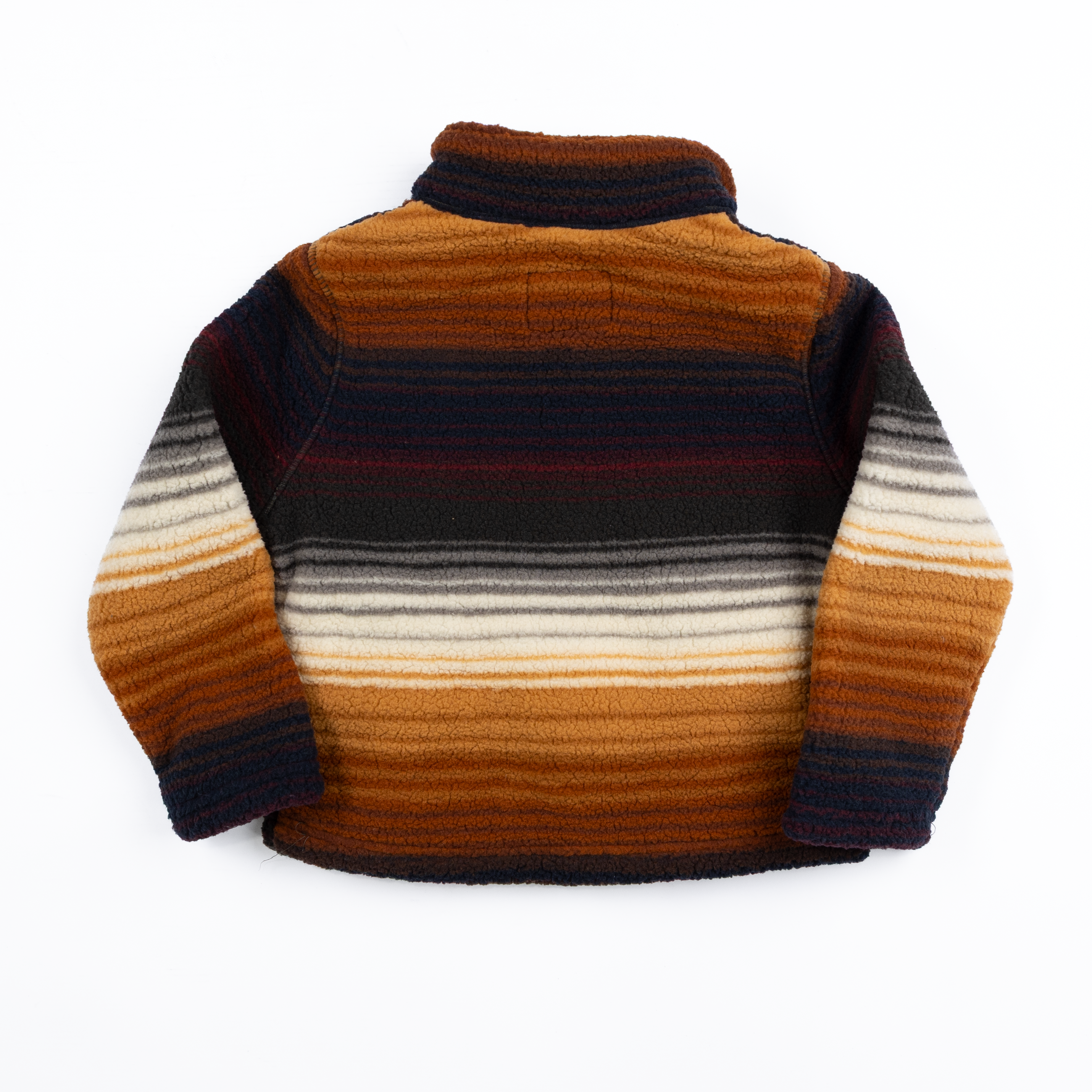 Boy's Wrangler Brown Multi Stripe Fleece Pullover 