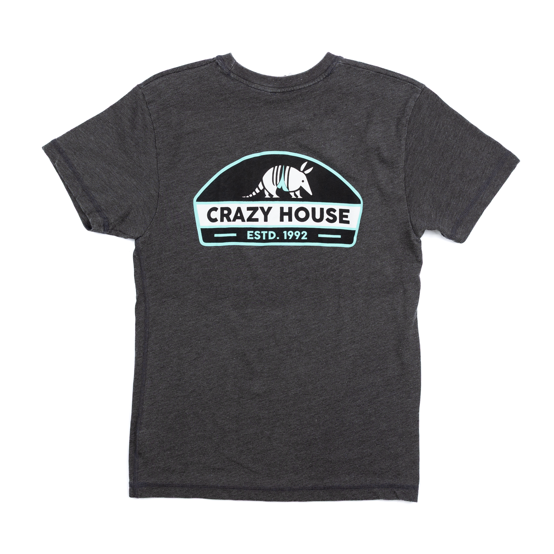 Crazy House Gray Armadillo est 1992 T-shirt