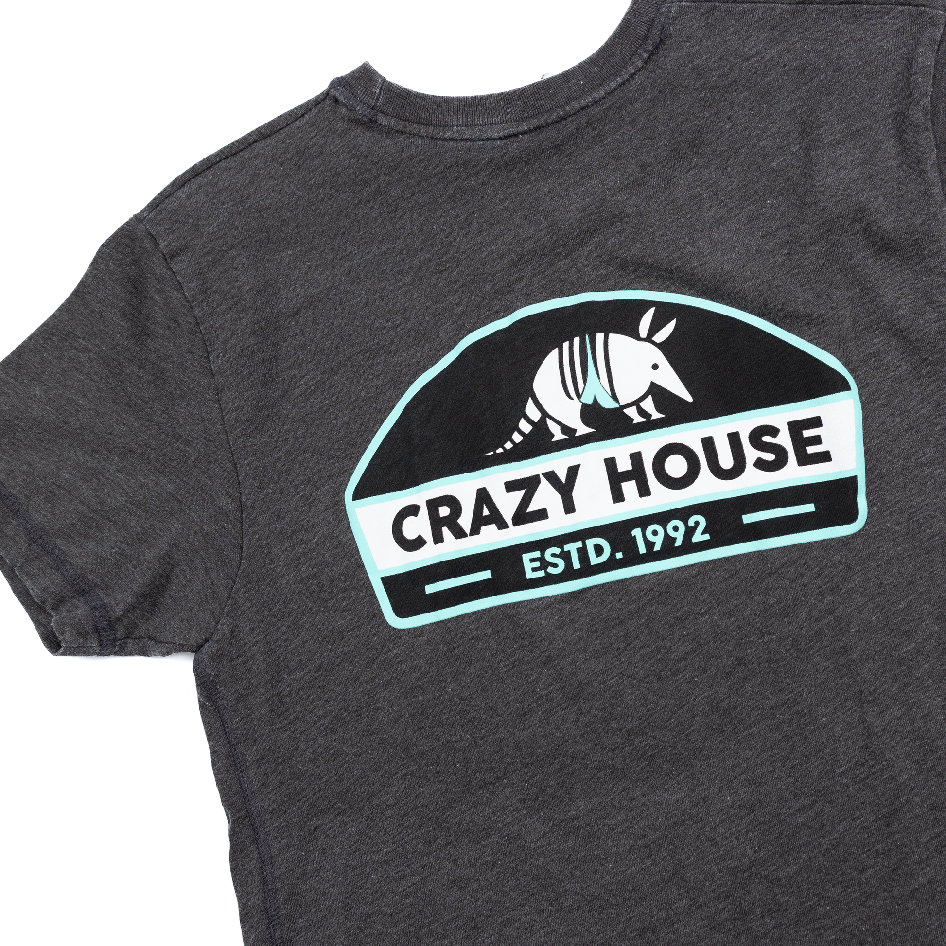 Crazy House Gray Armadillo est 1992 T-shirt