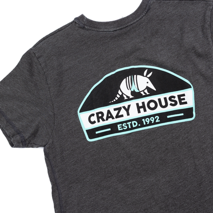 Crazy House Gray Armadillo est 1992 T-shirt