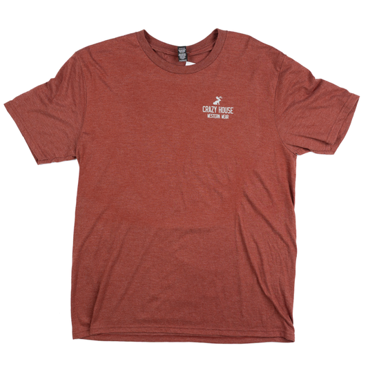 Crazy House Rust License Plate T-shirt