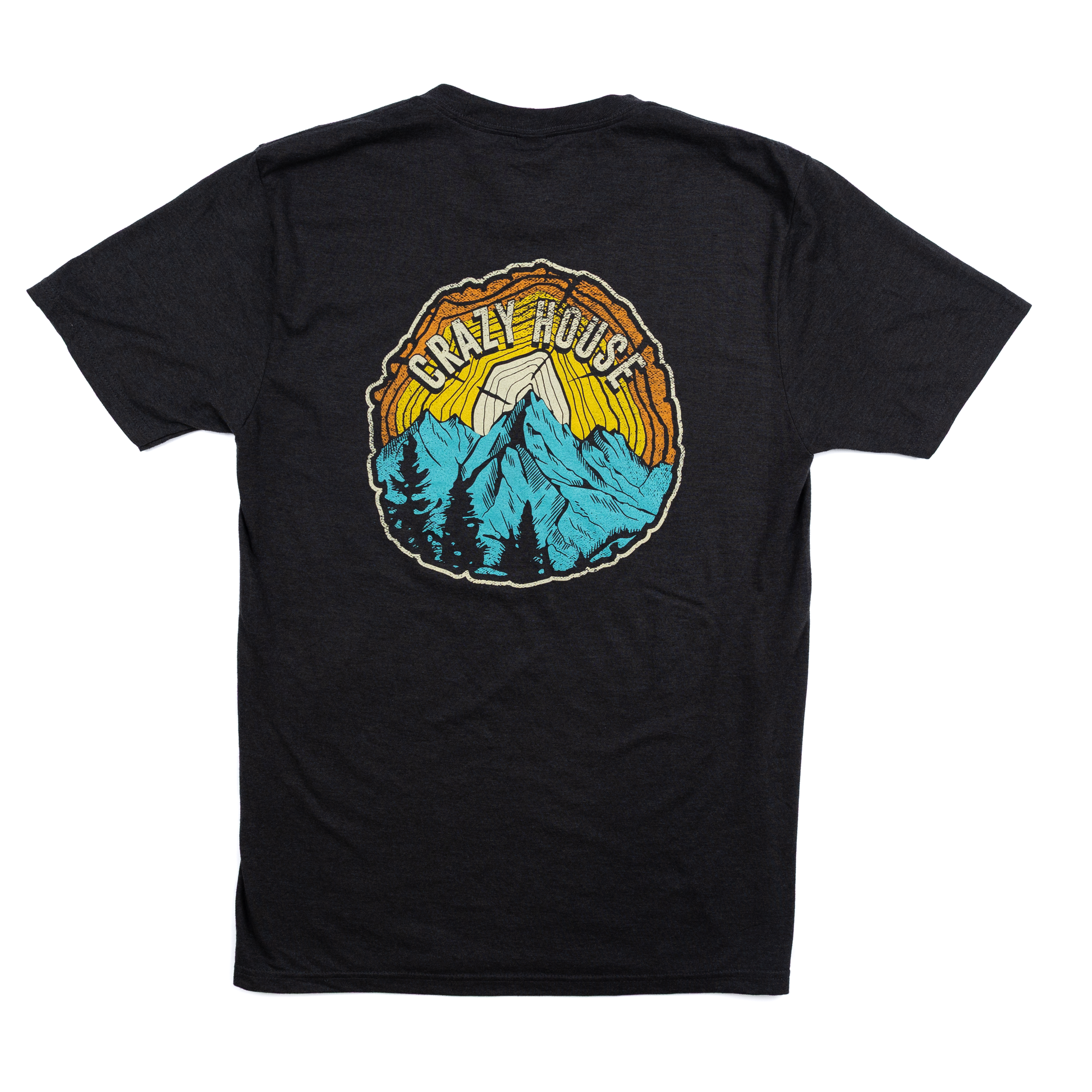 Crazy House Black Wood Grain T-shirt