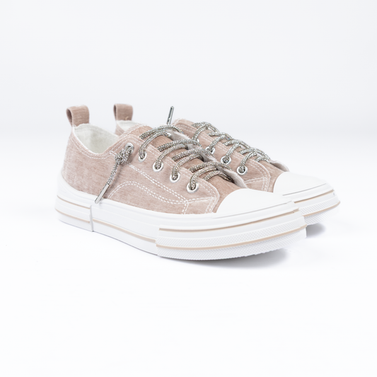 Women's Very G Tan Aman Velvet Casual Sneakers 