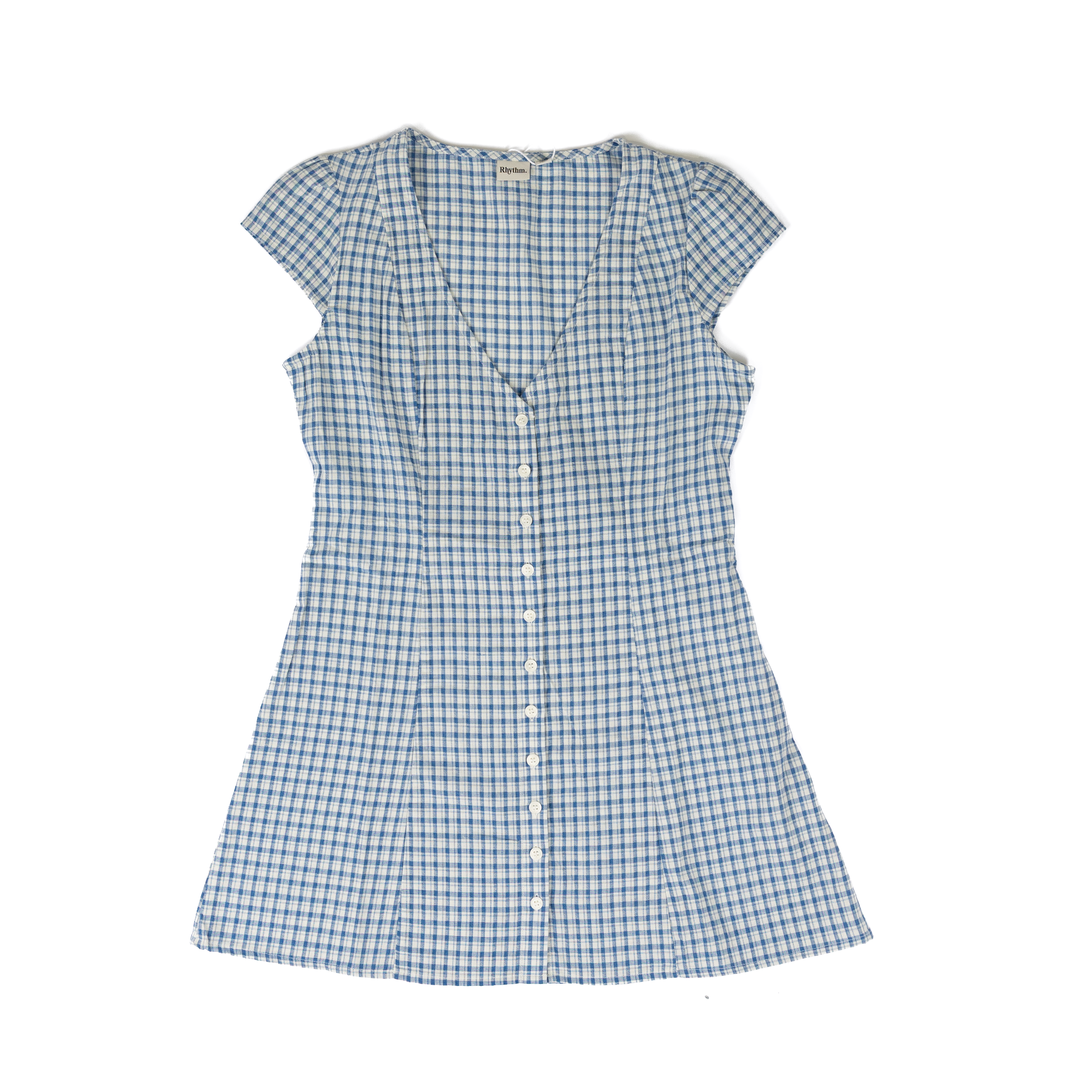 Women's Rhythm Blue Short Sleeve Picnic Dress 