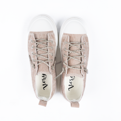 Women's Very G Tan Aman Velvet Casual Sneakers 