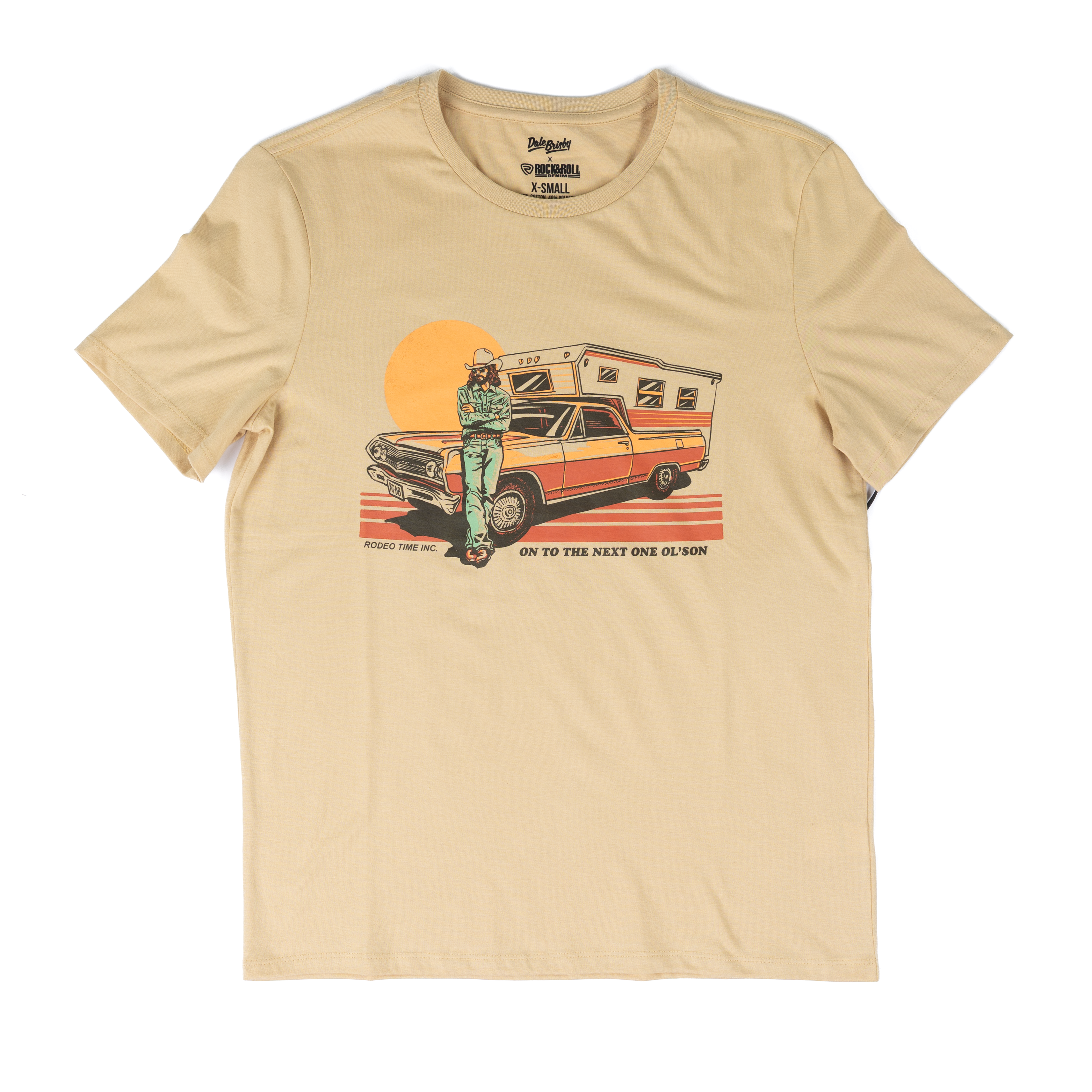 Men's Rock and Roll Denim Dale's Truck Graphic T-shirt BU21T07863