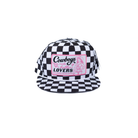 Women's Cactus Alley Checkered Flat Bill with "Cowboys Make Better Lovers" Patch