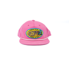 Women's Cactus Alley Neon Pink Flat Bill Cap with Yellow and Blue Grit Patch