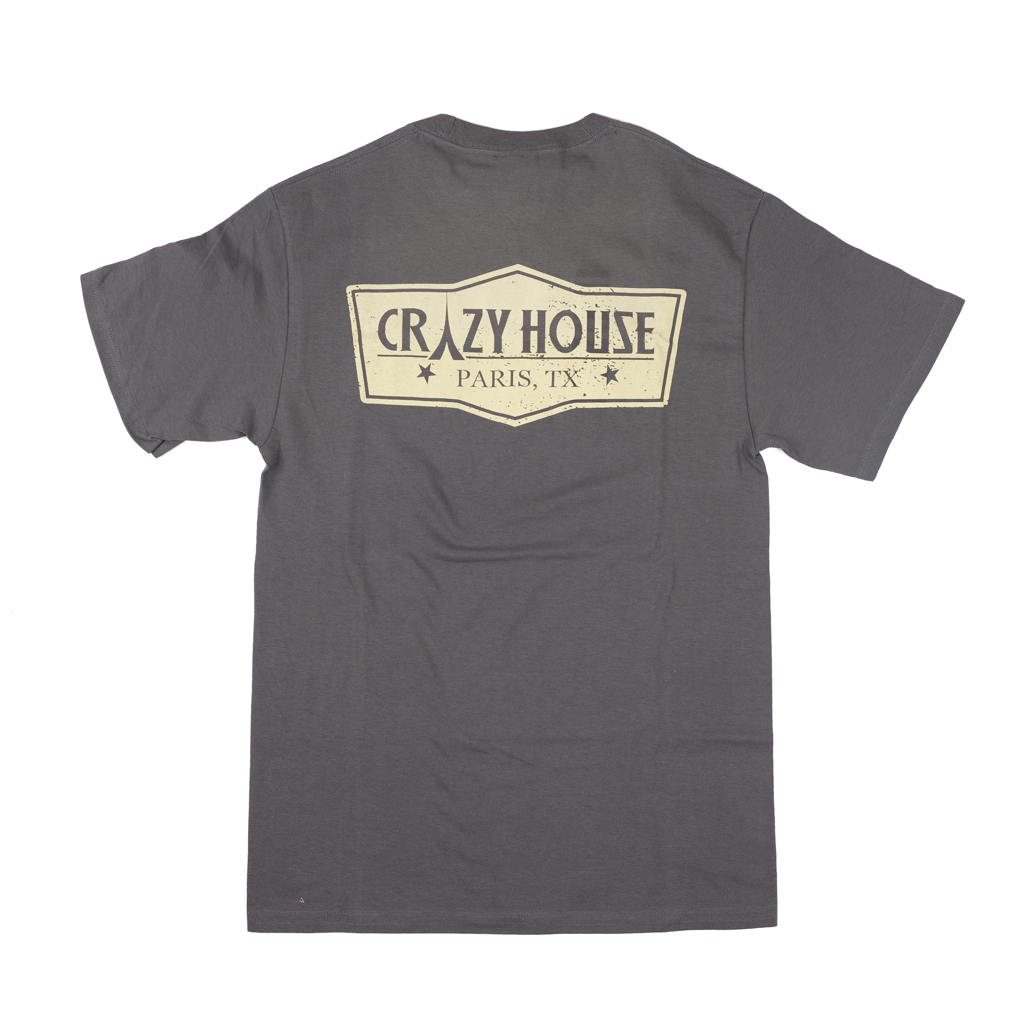 Crazy House Short Sleeve Gray and Khaki Classic T-shirt CH813CHA