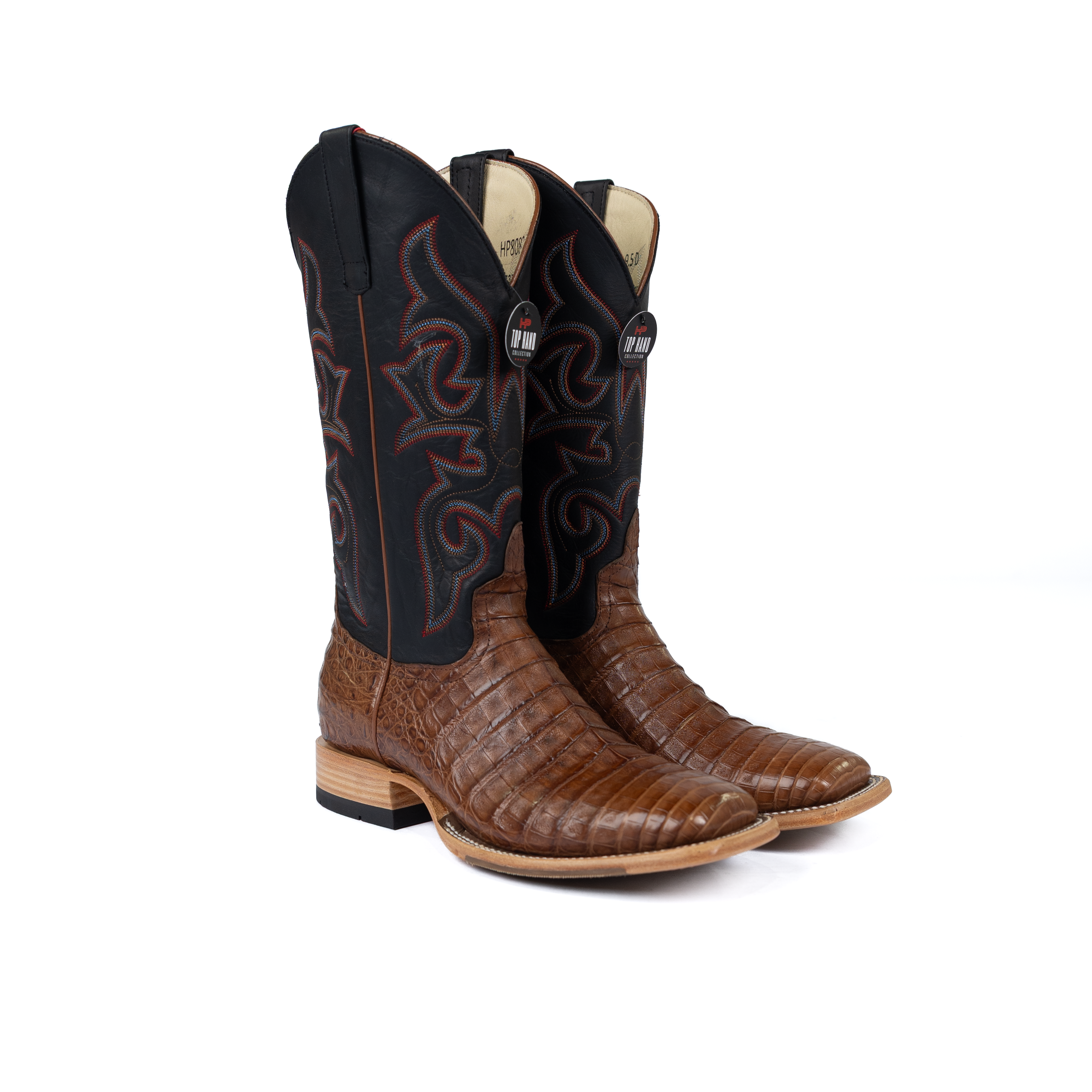 Men's Horsepower Top Hand Cigar Caiman Belly Square Toe Boots