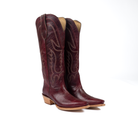 Women's Tony Lama Jess Wine Goat Leather Tall Boots DR4253