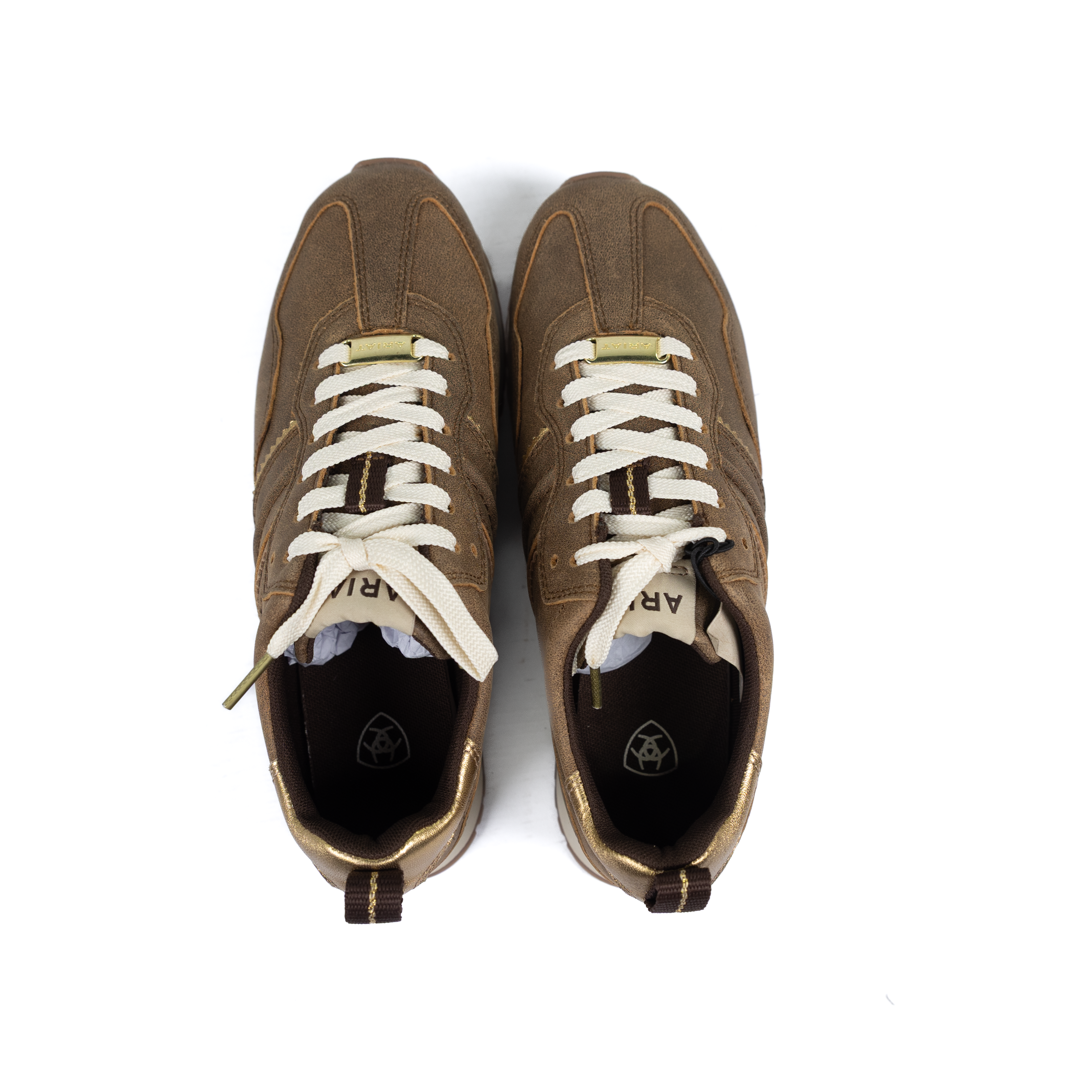 Women's Ariat Brown Bomber Ranch Runner Trainer Shoes 10074337