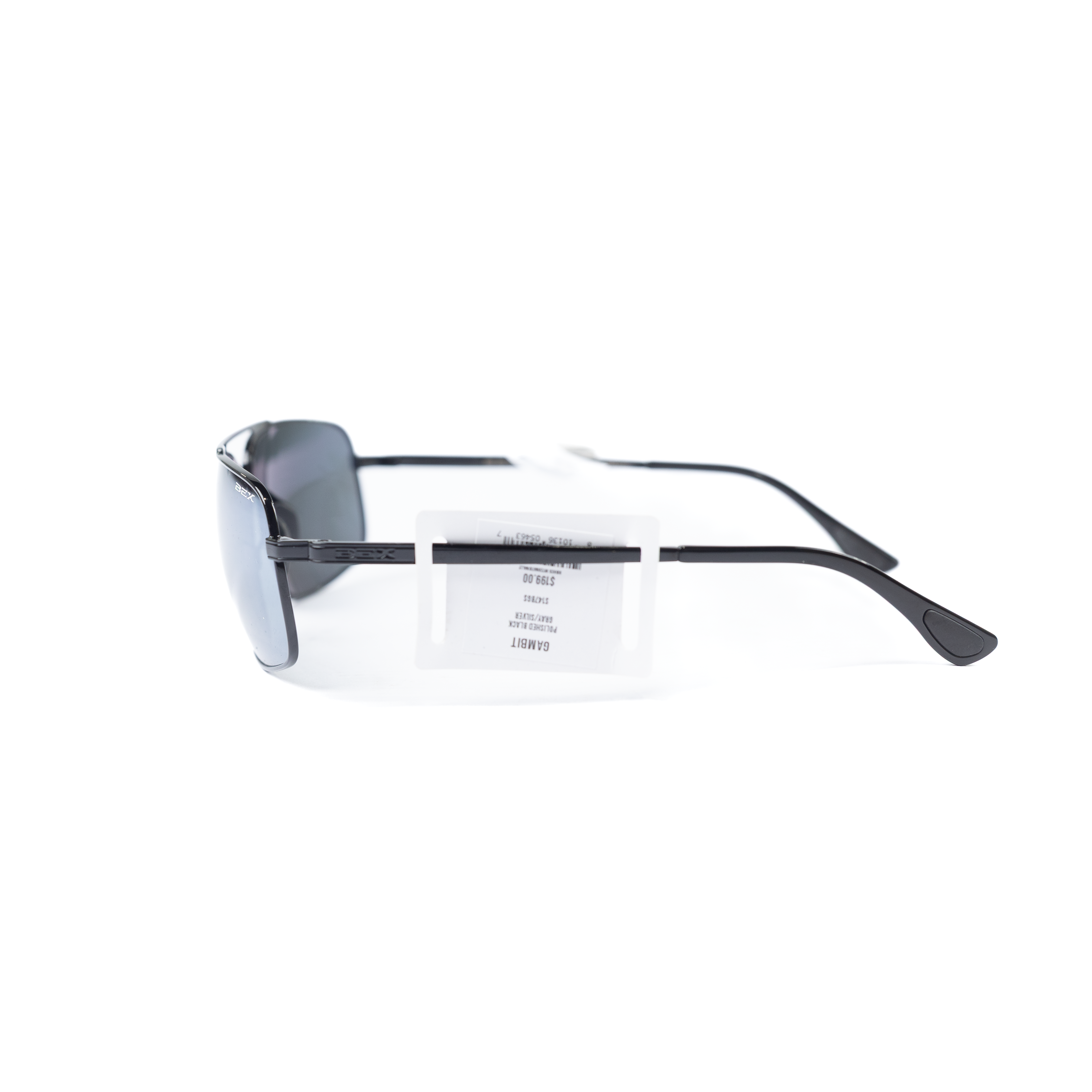 Bex Black Gray Silver Gambit Sunglasses S147BGS