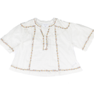 Women's Dear John White Jada Short Sleeve Blouse DSH1527WHT